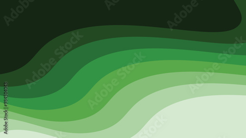 Green paper cut abstract background for backdrop or presentation