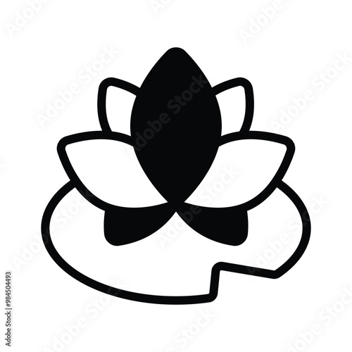 A beautiful water lily floating gracefully in a garden pond