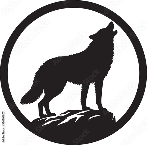 wolf black silhouette