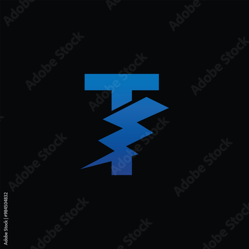 Energy Electric Power Symbol With Letter T