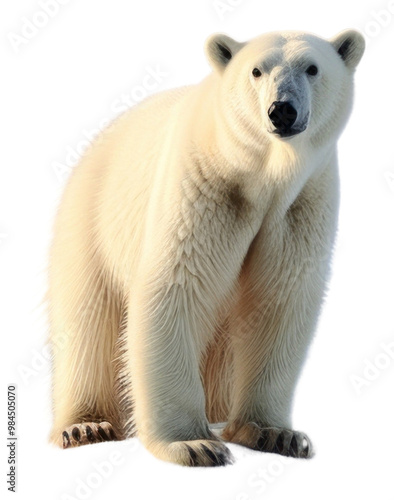 PNG Polar bear standing on small ice berg wildlife outdoors nature.