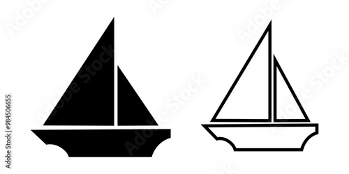 Sailboat Icon vector illustration. EPS 10.