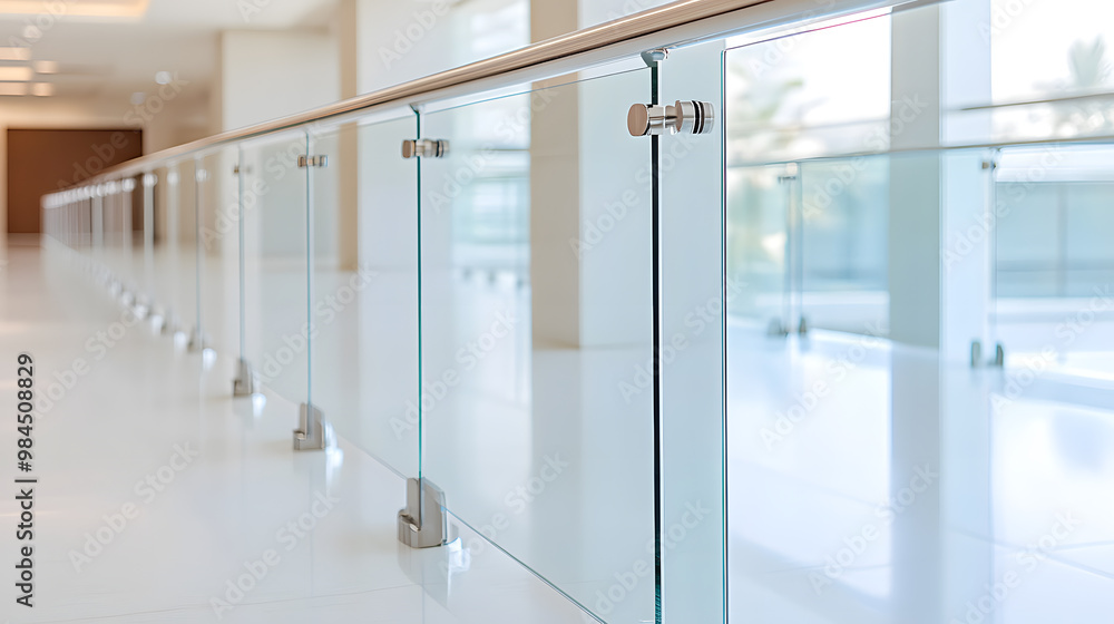Obraz premium Glass Railing and Balustrade | Modern Transparent Safety Barrier for Stylish Architecture