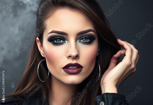 Urban Edge Smoky urban inspired makeup with a focus on bold dark