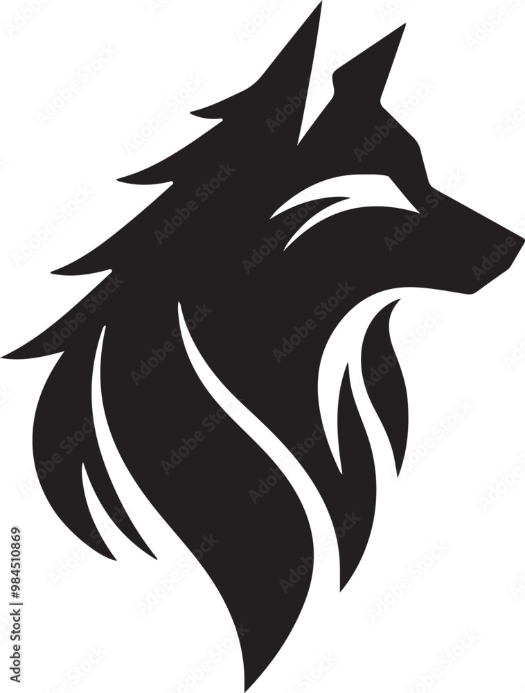 Fototapeta premium wolf head tattoo