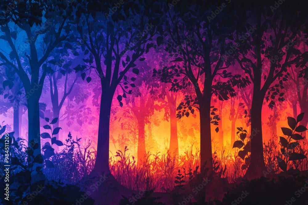 illustration whimsical paper forest illustration whimsical paper forest