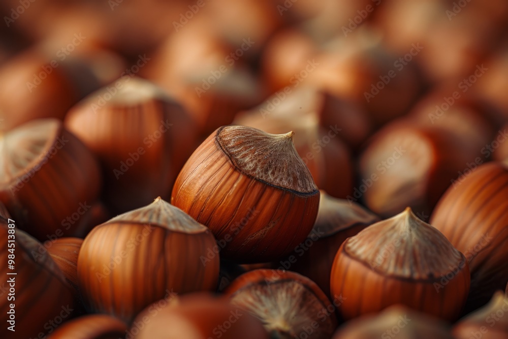 Hazelnut texture background close up Hazelnut texture background close up