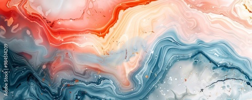 Colorful abstract agate stone texture with wavy pattern