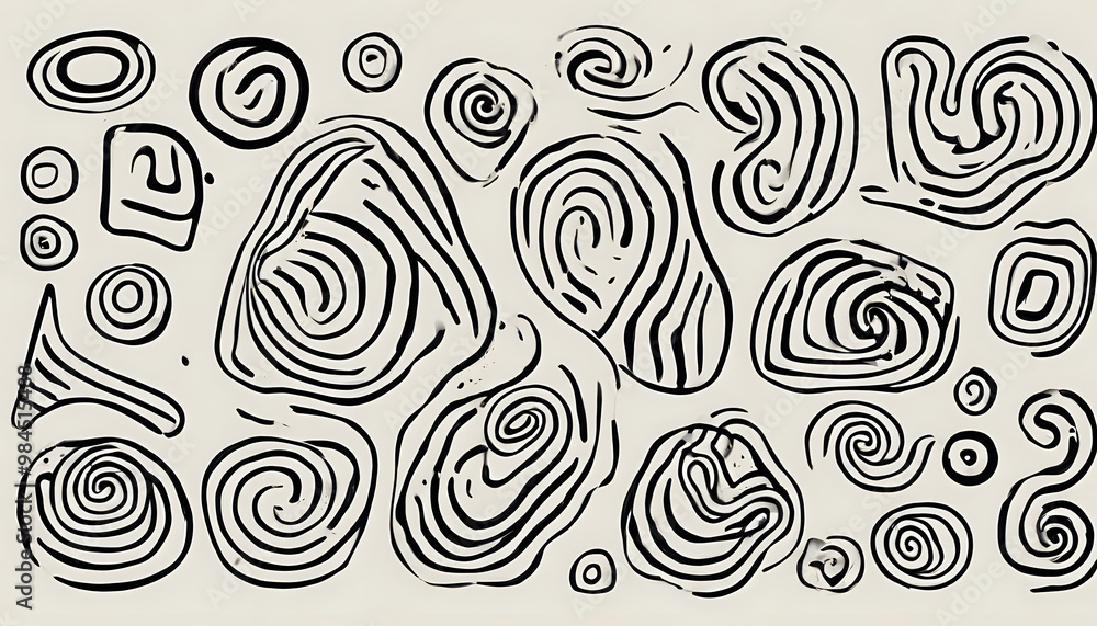 Black and white seamless vector pattern with zebra stripes and swirls, perfect for wallpaper or decoration Black and white seamless vector pattern with zebra stripes and swirls, perfect for wallpaper or decoration