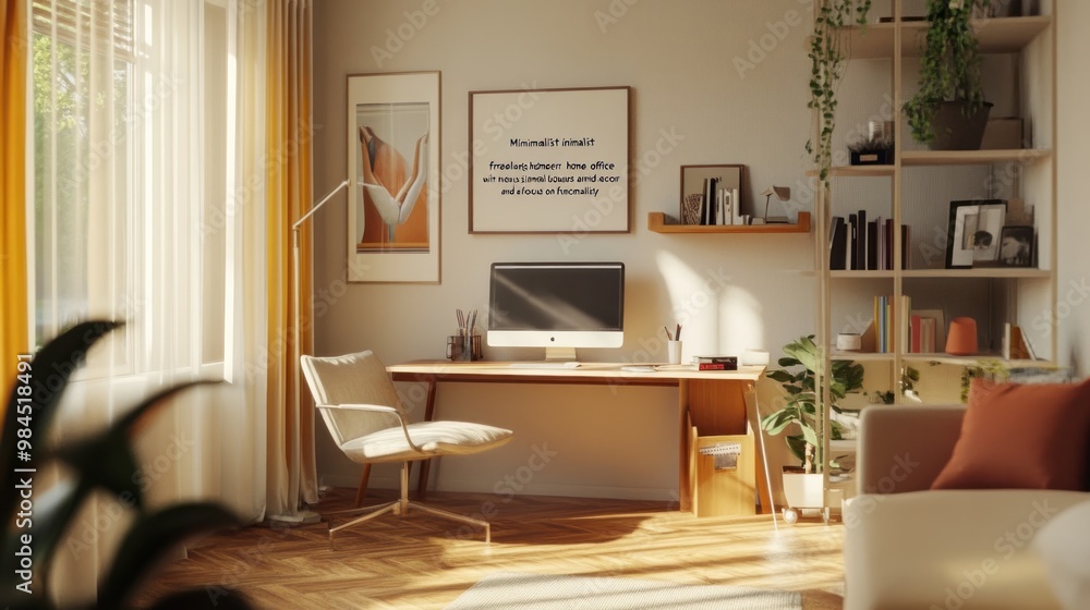 Minimalist Home Office Design with Natural Light Minimalist Home Office Design with Natural Light