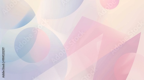 Abstract Geometric Shapes in Pastel Colors