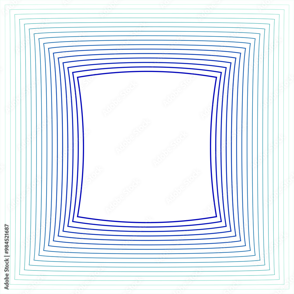 Square frame blue green gradient. Modern technology design