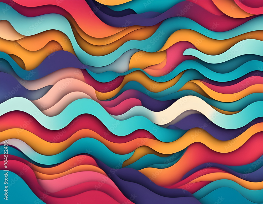 Modern Abstract Colorful Waves Background Modern Abstract Colorful Waves Background
