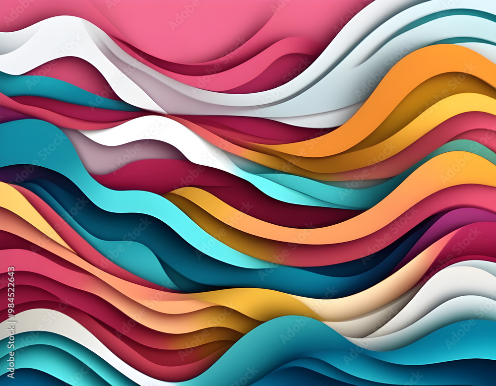 Modern Abstract Colorful Waves Background Modern Abstract Colorful Waves Background