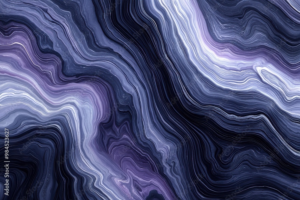 Mesmerizing abstract fluid art background with swirling purple and gray shades