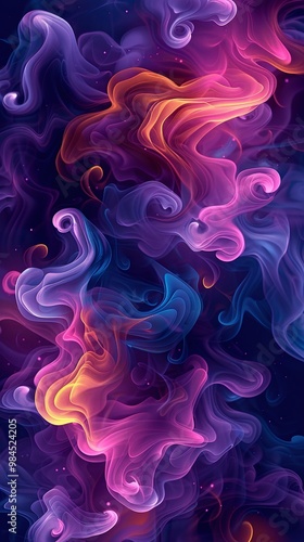 Colorful Abstract Smoke Swirls