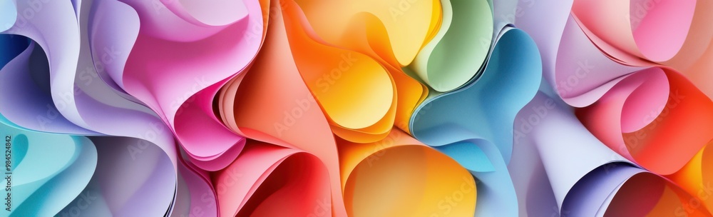 Multicolored spectrum paper, 3d texture, banner background. Multicolored spectrum paper, 3d texture, banner background.