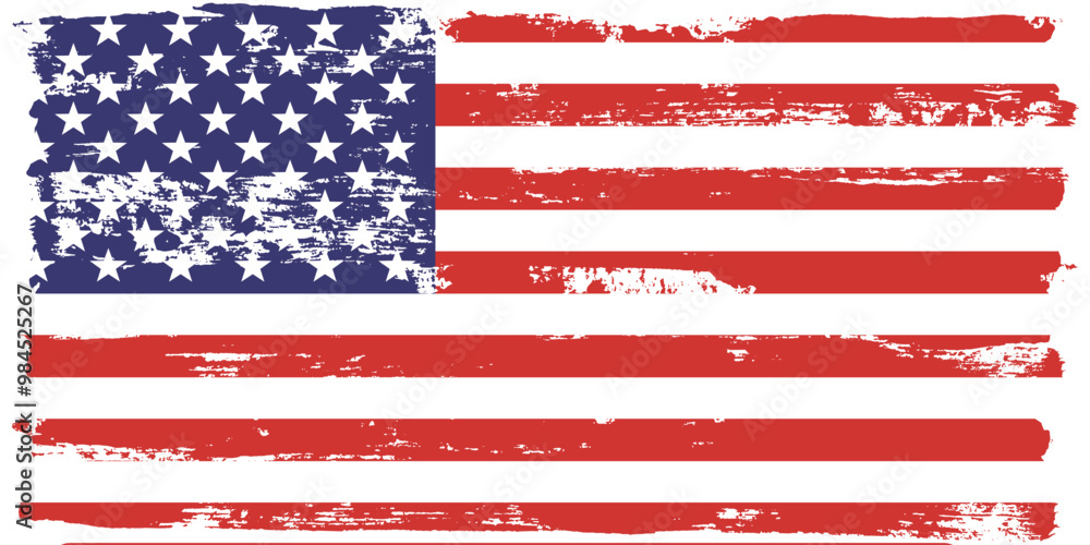 American flag grunge paint texture. USA Flag. Distressed US symbol, United States flag Vector Illustration for Celebration Holiday 4 of July American President Day. American flag grunge paint texture. USA Flag. Distressed US symbol, United States flag Vector Illustration for Celebration Holiday 4 of July American President Day.