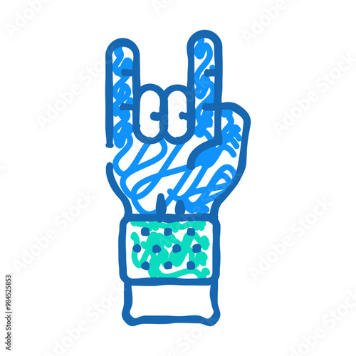 rock festival event doodle icon sketch vector. rock festival event sign. isolated symbol illustration photo