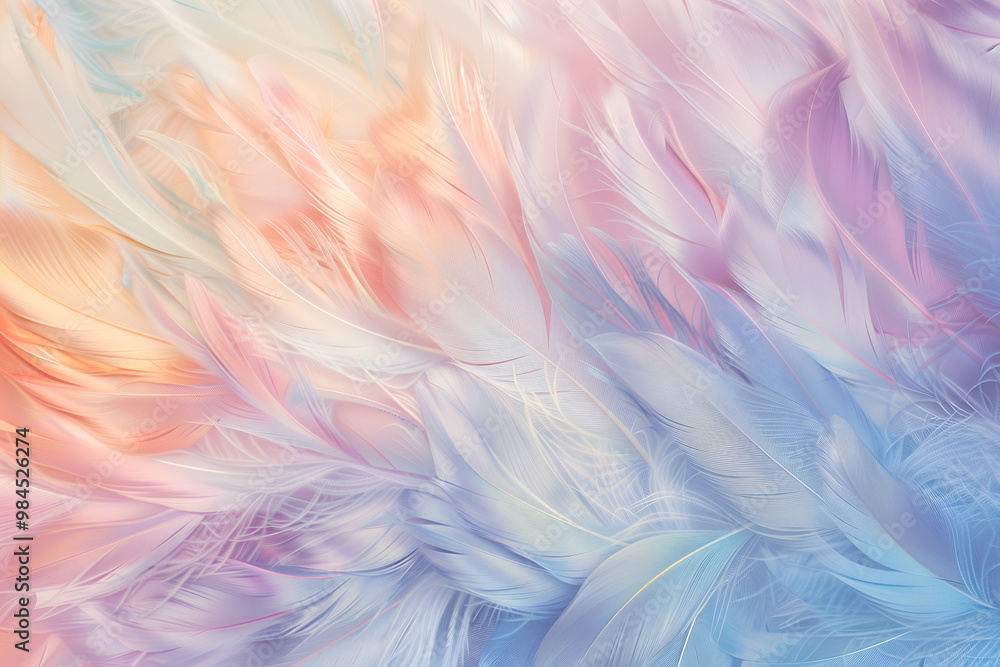 Colored gradient feather backgrounds close up Colored gradient feather backgrounds close up