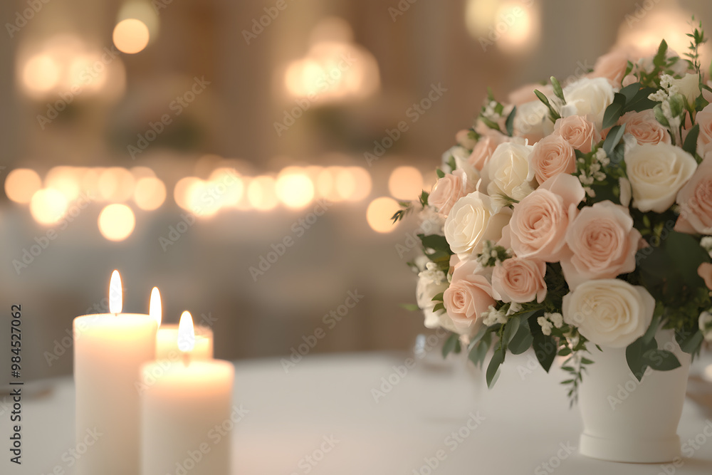 Wedding Reception Table with Candles | Romantic and Elegant Candlelit Dinner Setting Wedding Reception Table with Candles | Romantic and Elegant Candlelit Dinner Setting