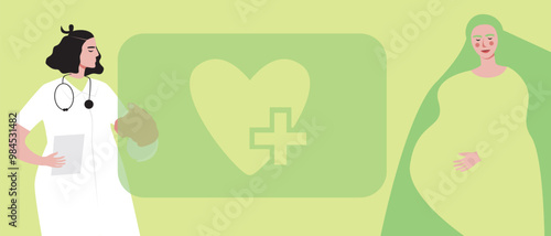 African Woman and Signal for Help with Hand, Flat Vector Stock Illustration for Victims of Domestic Violence