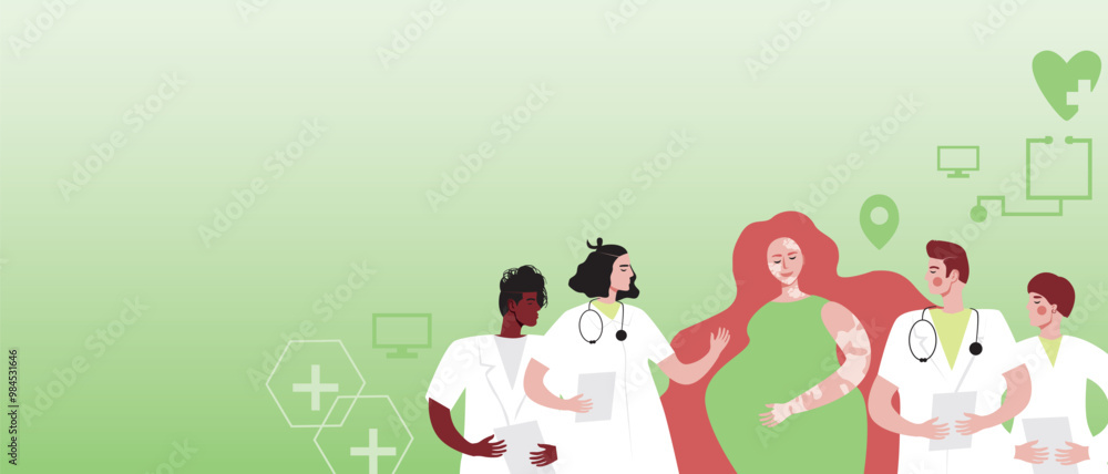 Fototapeta premium African Woman and Signal for Help with Hand, Flat Vector Stock Illustration for Victims of Domestic Violence