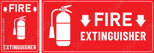 Fire extinguisher print ready sign vector
