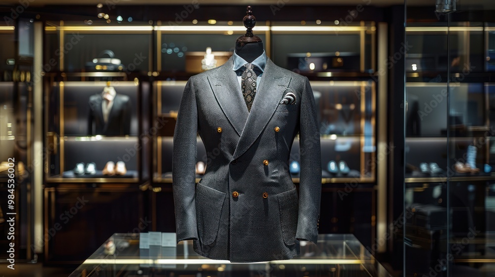 Men's Suit Displayed in a Fashionable Shop Men's Suit Displayed in a Fashionable Shop