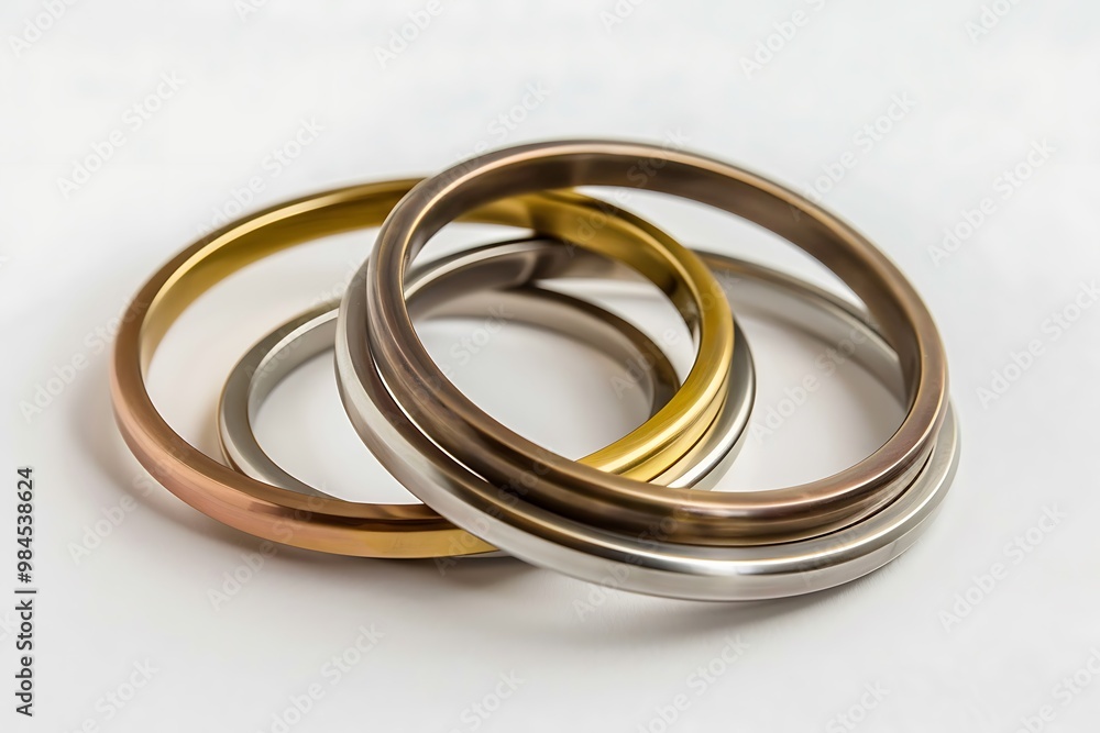 Wedding rings isolated on a white background Wedding rings isolated on a white background