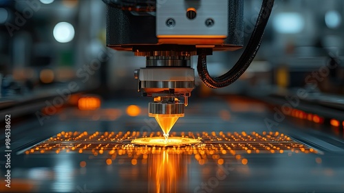 A 3D printer creating intricate electronic components with precision