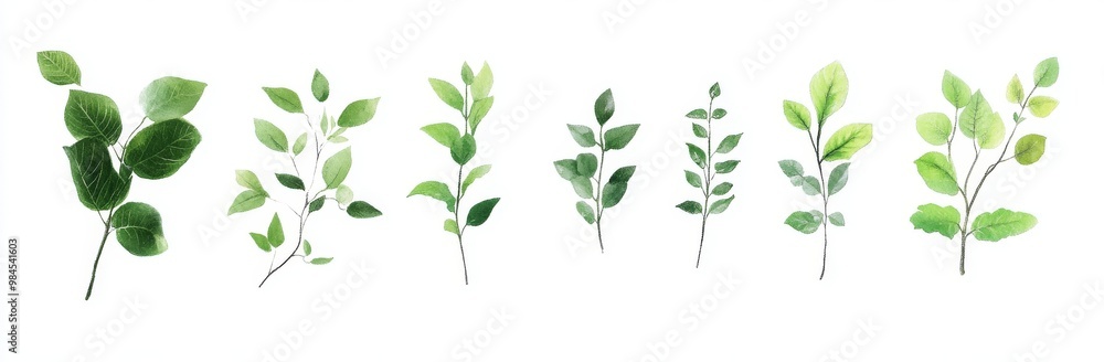 An illustration of a floral bouquet with wild flowers and branches in a modern vintage watercolor drawing.