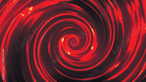 Liquid hypnotic looped aqua vortex. Beautiful colorful whirlpool background. Abstract digital vortex. Magic swirling portal. Glowing spiral. Vector illustration.