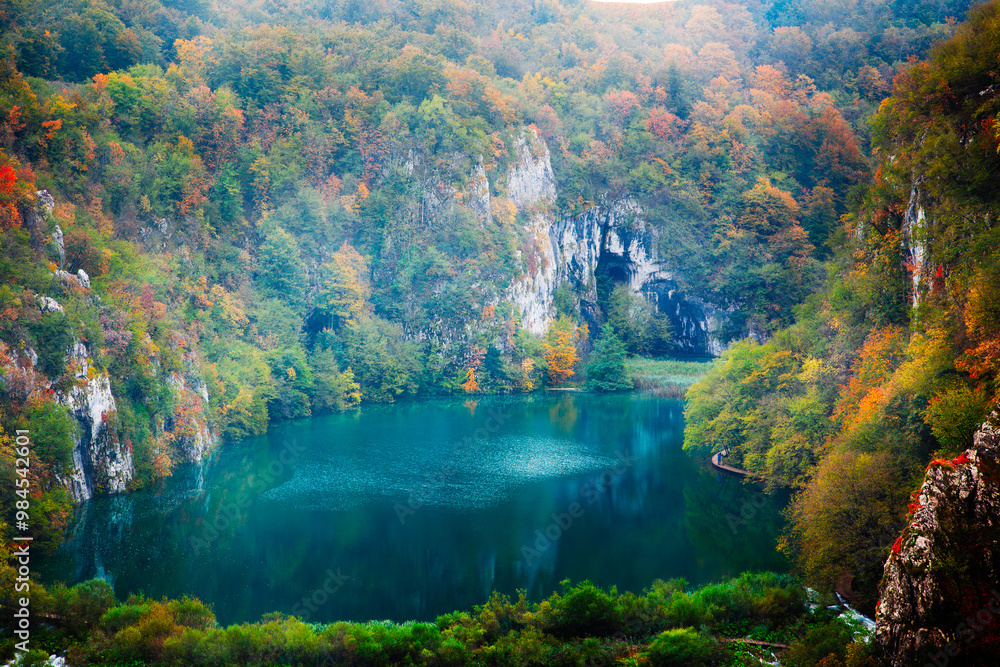 Panorama of Plitvice Lake National Park
