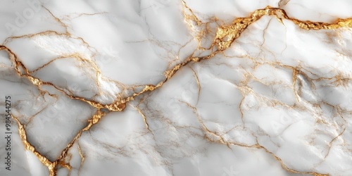 Elegant Marble Texture with Gold Veins