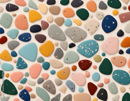 Colorful Classic Terrazzo Texturae background
