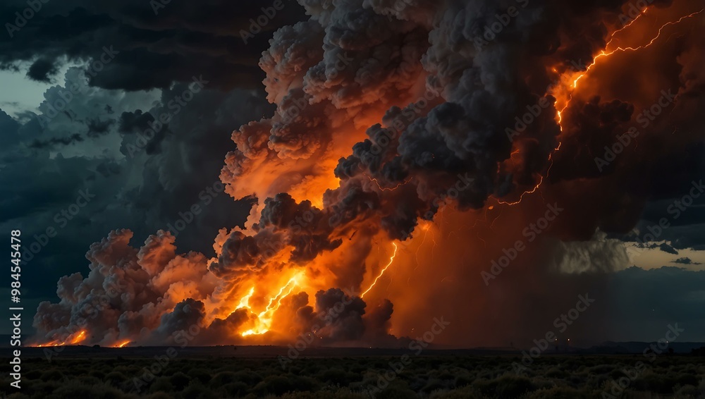 Fiery storm. Fiery storm.