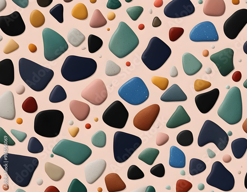 Colorful Classic Terrazzo Texturae background