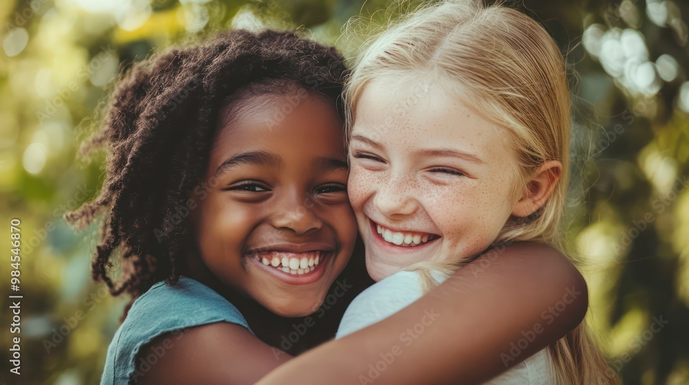 Childhood friendship rekindling, capturing the joy of reconnecting after years apart Childhood friendship rekindling, capturing the joy of reconnecting after years apart