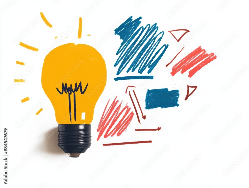 © Chayada - Abstract diagram showing business ideas transforming into a structured action plan, with key points highlighted