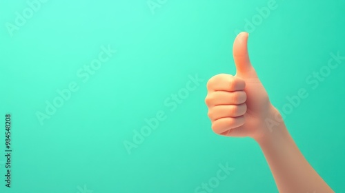 Thumbs-up emoji on a soft pastel green background, showing approval and positivity, ideal for encouraging visuals.