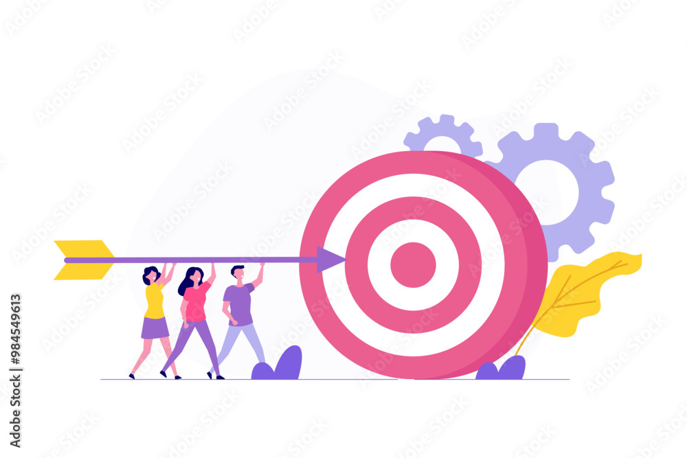 Concentration and focus on business target. Stay Focused Concept. Emphasizes concentration on business objectives, goals, or targets. Concentration and focus on business target. Stay Focused Concept. Emphasizes concentration on business objectives, goals, or targets.