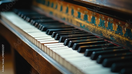  Close up of piano