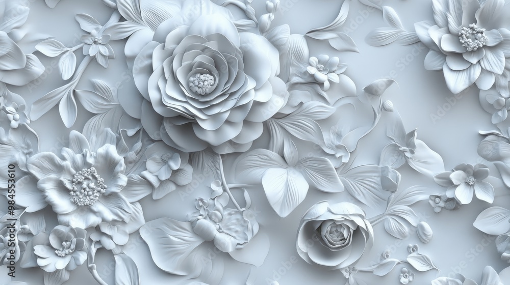 Fototapeta premium Three Dimensional Floral Artwork