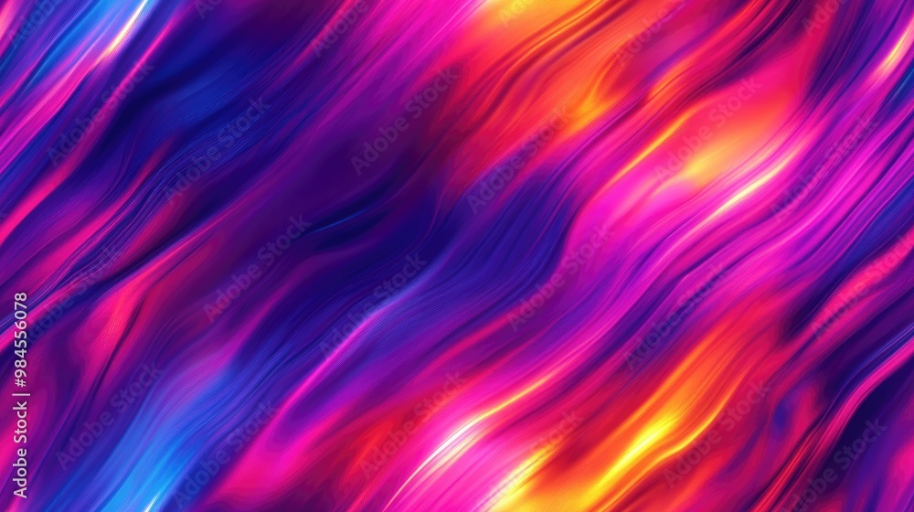Fototapeta premium Neon gradient colors in a dynamic abstract blurred background
