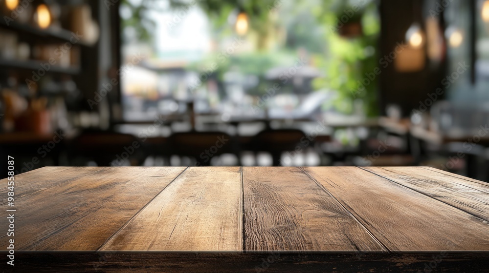 A wooden table in a cozy café setting, with blurred background elements suggesting a lively atmosphere. A wooden table in a cozy café setting, with blurred background elements suggesting a lively atmosphere.