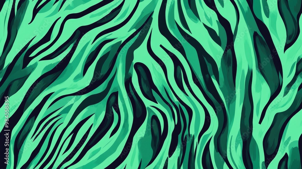 Seamless Green Tiger Skin Texture Jade Tiger Fabric Mint Zebra Print Abstract Green Print Illustration Zebra Texture Stripe Design Fashion Fur Pattern Seamless Green Tiger Skin Texture Jade Tiger Fabric Mint Zebra Print Abstract Green Print Illustration Zebra Texture Stripe Design Fashion Fur Pattern