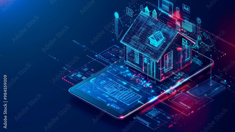 On a futuristic digital screen, you can see control icons, graphs, and wireless connections indicators On a futuristic digital screen, you can see control icons, graphs, and wireless connections indicators