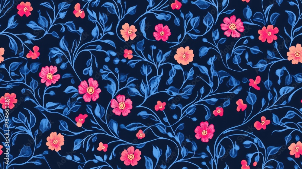 Fototapeta premium Fabric pattern and wallpaper design