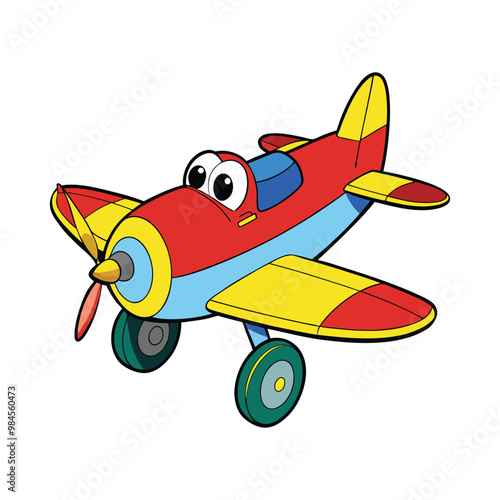 plane toy vector illustration design